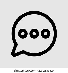 Chat icon in line style about user interface, use for website mobile app presentation