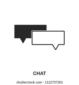 Chat icon. Line style icon design. UI. Illustration of chat icon. Pictogram isolated on white. Ready to use in web design, apps, software, print.