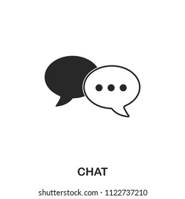 Chat icon. Line style icon design. UI. Illustration of chat icon. Pictogram isolated on white. Ready to use in web design, apps, software, print.