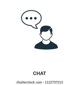 Chat icon. Line style icon design. UI. Illustration of chat icon. Pictogram isolated on white. Ready to use in web design, apps, software, print.