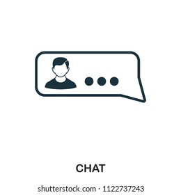 Chat icon. Line style icon design. UI. Illustration of chat icon. Pictogram isolated on white. Ready to use in web design, apps, software, print.