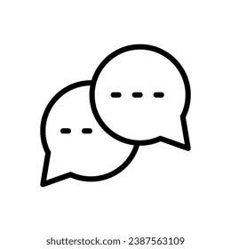 vector de estilo de línea de icono de chat