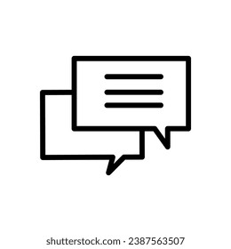 chat icon line style vector