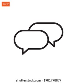 Chat Icon line vector design