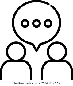 Chat Icon Line Vector Illustration