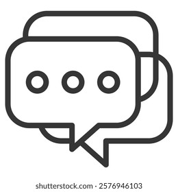 Chat Icon Lineal Style Vector Illustration