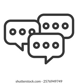 Chat Icon Lineal Style Vector Illustration