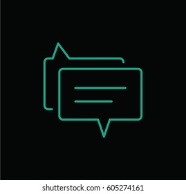 Chat icon. Linear style. Isolated vector.