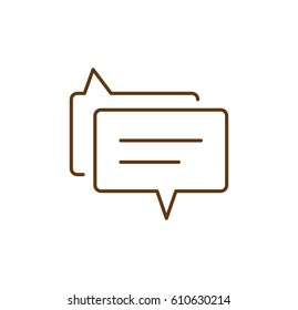 Chat icon. Linear style. Isolated vector.