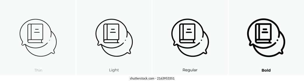 icono de chat. Signo de estilo lineal aislado en fondo blanco. Ilustración vectorial.