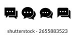 Chat icon logo design. speech bubble sign and symbol. comment icon. message