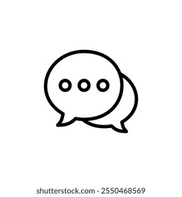 Ícone de bate-papo design de logotipo. sinal de balão de fala e símbolo. ícone de comentário. mensagem