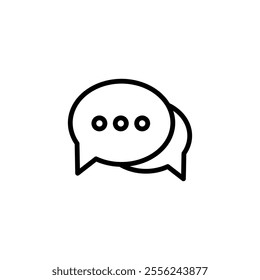 Chat icon logo design. speech bubble sign and symbol. comment icon. message