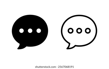 Chat icon logo design. speech bubble sign and symbol. comment icon. message
