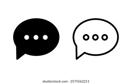 Chat icon logo design. speech bubble sign and symbol. comment icon. message