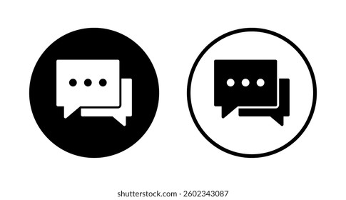Chat icon logo design. speech bubble sign and symbol. comment icon. message