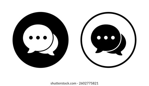Chat icon logo design. speech bubble sign and symbol. comment icon. message