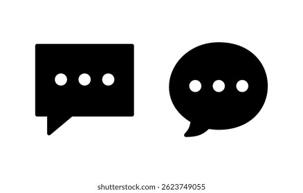 Diseño del logotipo del icono del chat. signo y símbolo de la burbuja del discurso. icono del comentario. mensaje