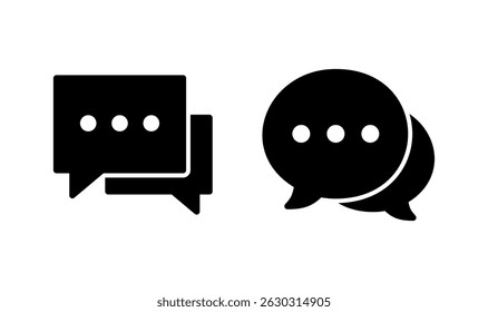 Chat icon logo design. speech bubble sign and symbol. comment icon. message