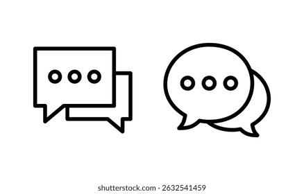 Chat icon logo design. speech bubble sign and symbol. comment icon. message