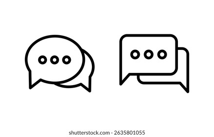 Chat icon logo design. speech bubble sign and symbol. comment icon. message