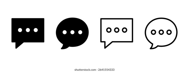 Chat icon logo design. speech bubble sign and symbol. comment icon. message