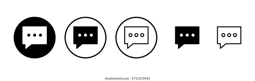 Logo-Design für Chat-Symbole. Sprechblasenzeichen und -symbol. Kommentarsymbol. Nachricht