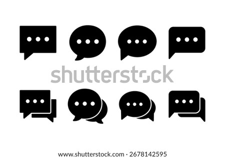 Chat icon logo design. speech bubble sign and symbol. comment icon. message