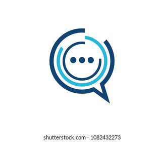 Chat icon logo design template