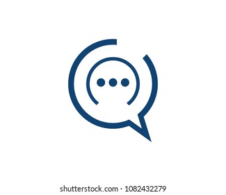 Chat icon logo design template