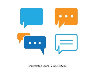 Chat icon logo design template isolated illustration