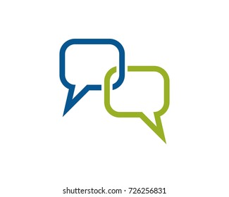 Chat icon  logo design template