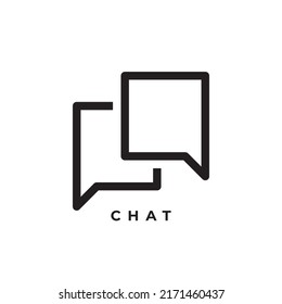 chat icon logo design vector isolated on white background.