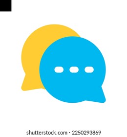 chat icon logo flat style vector
