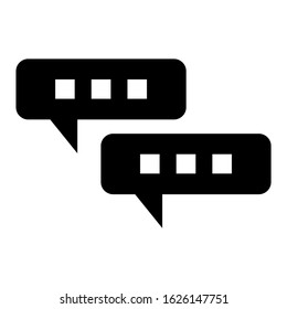 chat icon or logo isolated sign symbol vector illustration - high quality black style vector icons
