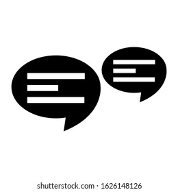 chat icon or logo isolated sign symbol vector illustration - high quality black style vector icons
