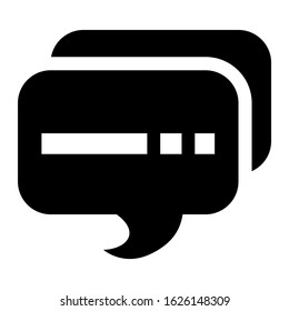 chat icon or logo isolated sign symbol vector illustration - high quality black style vector icons
