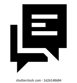 chat icon or logo isolated sign symbol vector illustration - high quality black style vector icons
