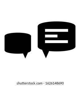 chat icon or logo isolated sign symbol vector illustration - high quality black style vector icons
