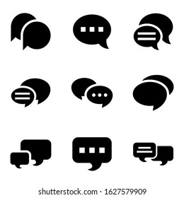 chat icon or logo isolated sign symbol vector illustration - Collection of high quality black style vector icons
