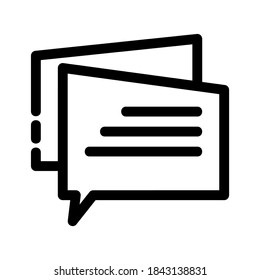 Chat-Symbol oder -Logo einzeln auf Zeichen, Vektorgrafik - hochwertige Vektorsymbole in schwarzem Stil
