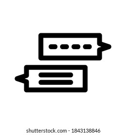 chat icon or logo isolated sign symbol vector illustration - high quality black style vector icons
