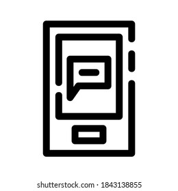 icono de chat o logotipo símbolo de signo aislado ilustración vectorial - iconos vectoriales de estilo negro de alta calidad
