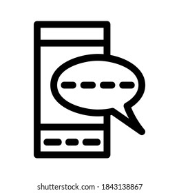 Chat-Symbol oder -Logo einzeln auf Zeichen, Vektorgrafik - hochwertige Vektorsymbole in schwarzem Stil
