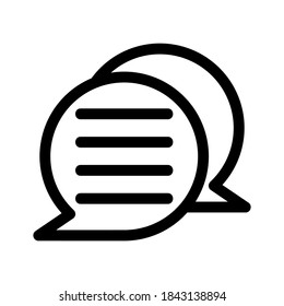 chat icon or logo isolated sign symbol vector illustration - high quality black style vector icons
