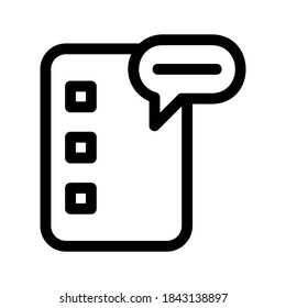 icono de chat o logotipo símbolo de signo aislado ilustración vectorial - iconos vectoriales de estilo negro de alta calidad
