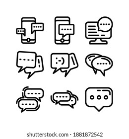 Chat icon or logo isolated sign symbol vector illustration - Collection of high quality black style vector icons
