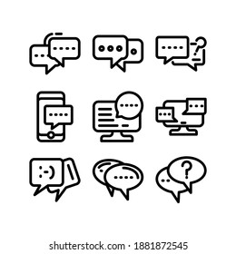 Chat icon or logo isolated sign symbol vector illustration - Collection of high quality black style vector icons
