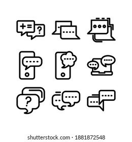 Chat icon or logo isolated sign symbol vector illustration - Collection of high quality black style vector icons
