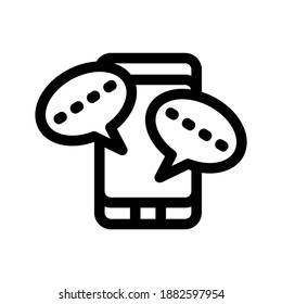 Chat icon or logo isolated sign symbol vector illustration - high quality black style vector icons

